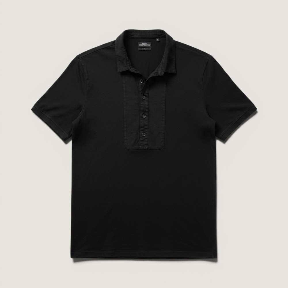 AllSaints Polo Virtue SS Polo Basic Black Large